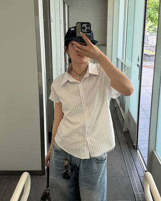 Striped half shirt