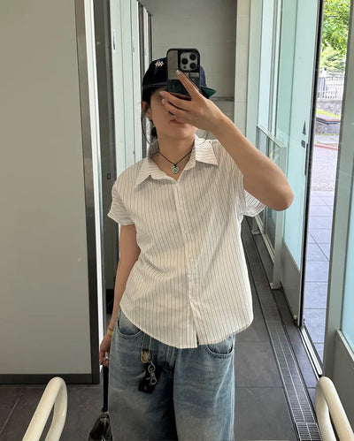 Striped half shirt