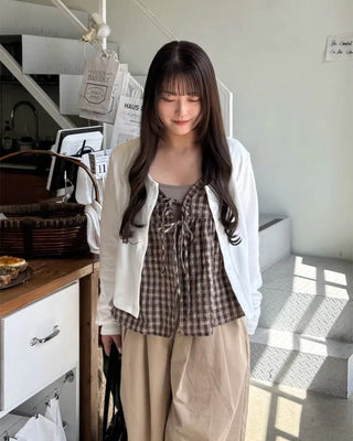 Checkered camisole set
