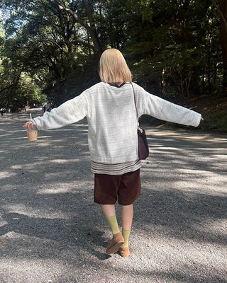 Alpaca sheer oversized knit