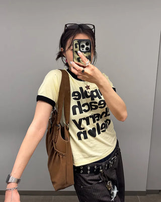 Fruit lettering T-shirt