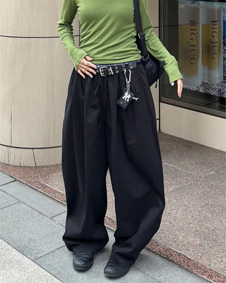Pintuck Drawstring Balloon Pants