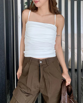 Shirred cap camisole