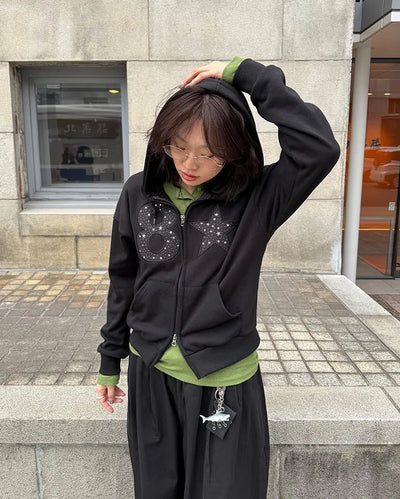 Eight Star Patch Zip Hoodie