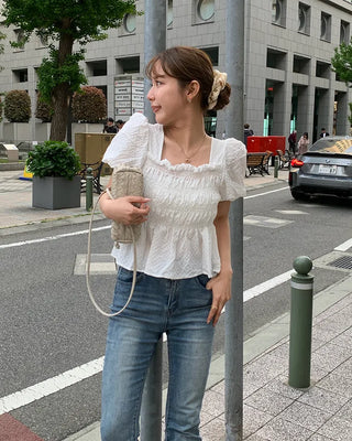 Smocking Shirring Blouse