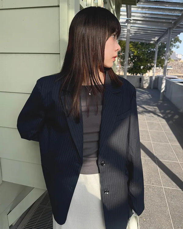 Pinstripe Welt Pocket Jacket