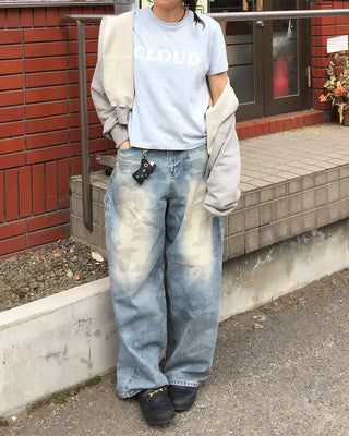 (Unisex) Vintage Camo Denim Pants