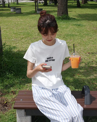 Lettering Short Sleeve T-Shirt