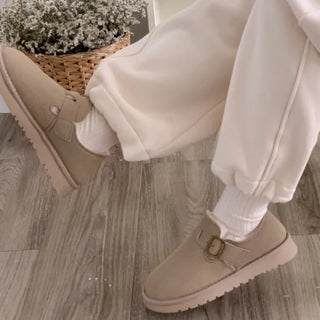 Laff Suede Boa Winter Fleece-Lined Fur Loafers (2c)