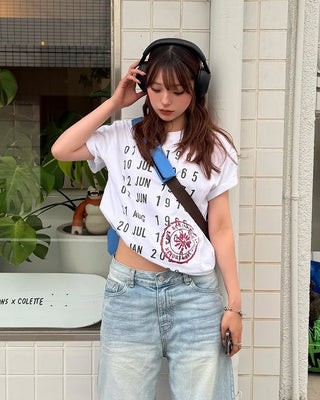 Stamp print T-shirt