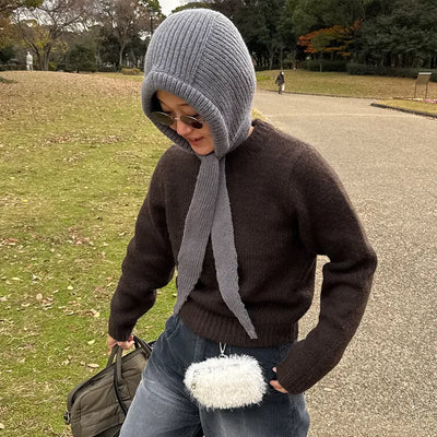 Wool round knit