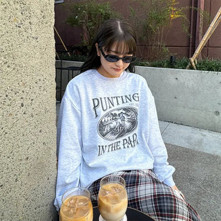 Balloon sleeve sweatshirt