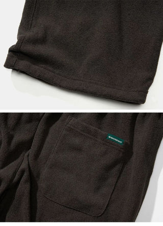 [Monterest] Fleece Wide Leg Drawstring Pants
