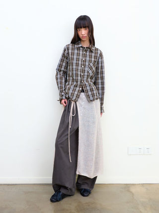 [NeverSeez] Plaid Cotton Shirt