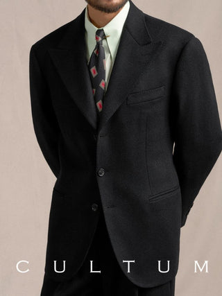 [CULTUM] 1930s Wool Twill Peak Lapel Suit