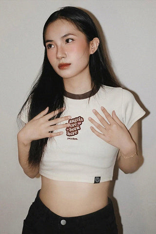 retro casual slim short top