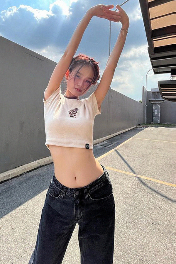 retro casual slim short top