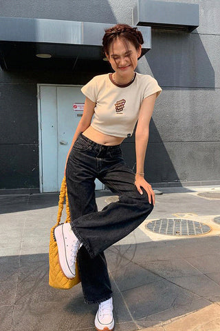 retro casual slim short top