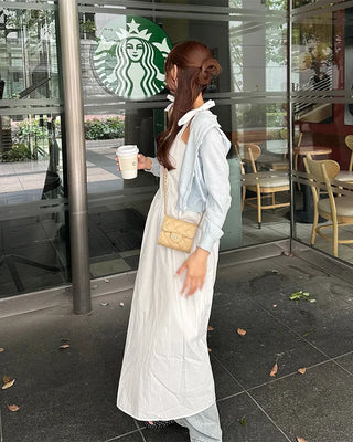 Ribbon flared long skirt