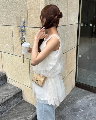 Chiffon lace blouse