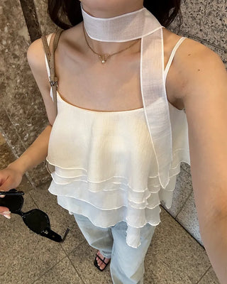 Scarf & Can-Can Camisole Set