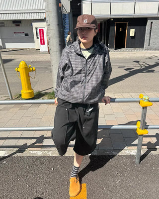 (UNISEX) Snap Bermuda Easy Pants
