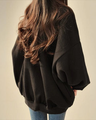 versatile polo collar sweatshirt jacket