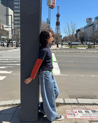 (UNISEX) Wide Denim Pants