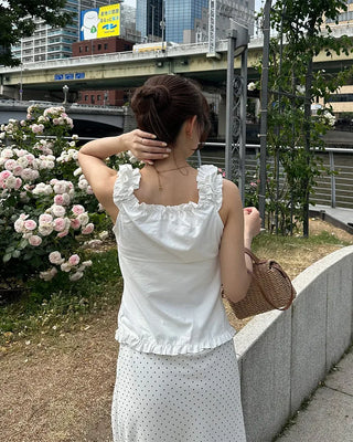 Frilled Shirring Camisole