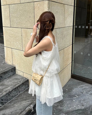 Chiffon lace blouse