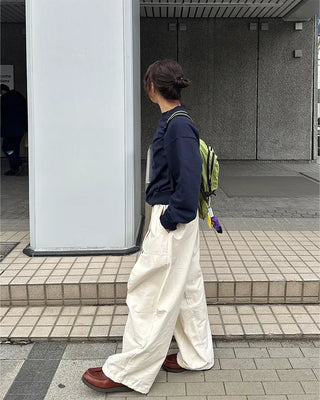 (Unisex) Rivet Tuck Balloon Pants