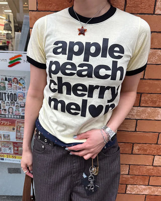 Fruit lettering T-shirt