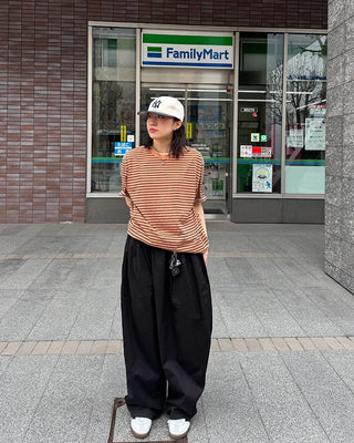 Pintuck Drawstring Balloon Pants