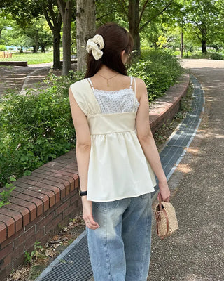 Asymmetrical Twist Bustier Blouse
