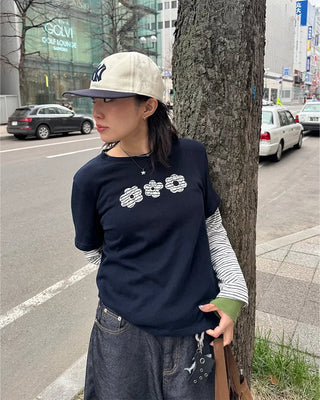 Flower Logo Layered T-Shirt