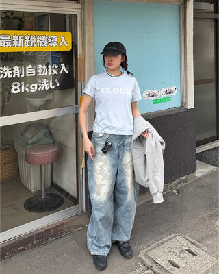 (Unisex) Vintage Camo Denim Pants