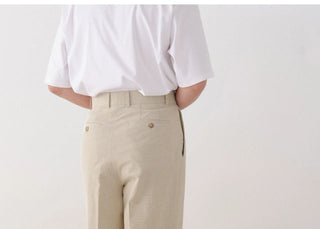 [CULTUM] Wide Leg Pleated Trousers
