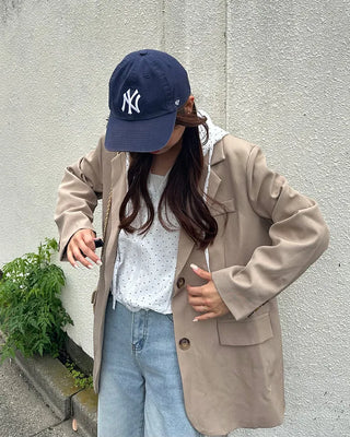 Polka Dot See-Through Frill Zip Hoodie