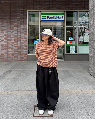 Pintuck Drawstring Balloon Pants