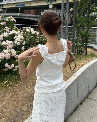 Frilled Shirring Camisole