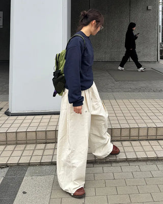 (Unisex) Rivet Tuck Balloon Pants