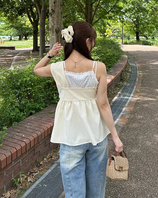 Asymmetrical Twist Bustier Blouse