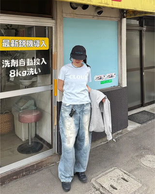 (Unisex) Vintage Camo Denim Pants