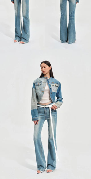 [NOTAWEAR] Wave Washed Slim Straight Jeans