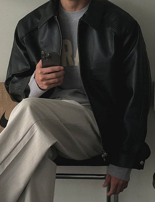 [Feature] Quality Leather Jacket (2 colors)