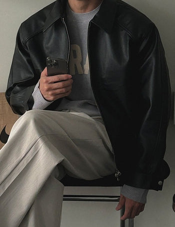 [Feature] Quality Leather Jacket (2 colors)