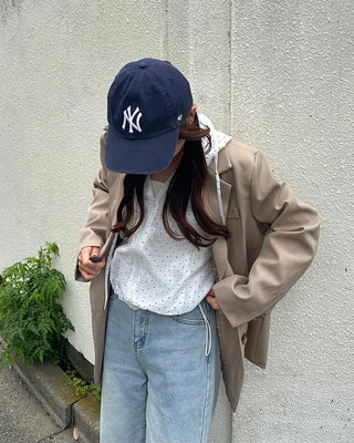 Polka Dot See-Through Frill Zip Hoodie