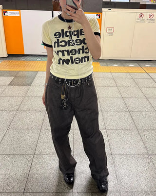 Fruit lettering T-shirt