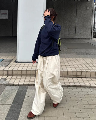 (Unisex) Rivet Tuck Balloon Pants