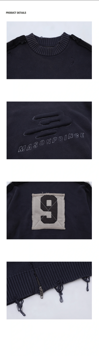[MASONPRINCE] M-Sport 9 Embroidered Sweater